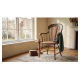 c.1900 EDWARDIAN OAK WINDSOR CAPTAIN'S ARMCHAIR