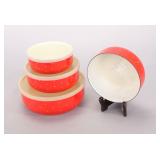 AMPLEUR EJIRY MCM ENAMELWARE NESTING BOWLS (4)