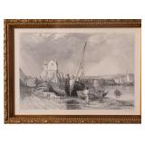 CLARKSON STANFIELD STONEHOUSE BRIDG 1836 ENGRAVING