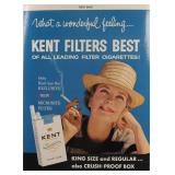 50s KENT CIGARETTES COUNTERTOP ADVERTISING SIGN