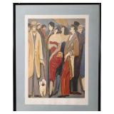 ISAAC MAIMON 'LES COQUETTES II' SIGNED SERIGRAPH