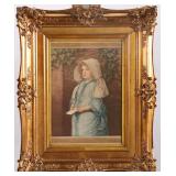 JOHN MILLAIS 'WAIF' VICTORIAN CHROMOLITHO GILTWOOD