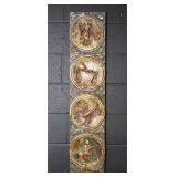 60s MCM BRUTALIST CHALKWARE ZODIAC WALL PLAQUE