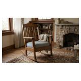 AMERICAN ARTS & CRAFTS GOLDEN OAK ROCKING CHAIR