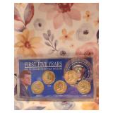 5 President Kennedy 40% Silver Half Dollars