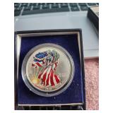 1999 Colorized Silver Eagle ( Bad Box )