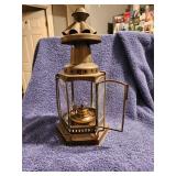 Vintage Oil Lamp Partial Brass
