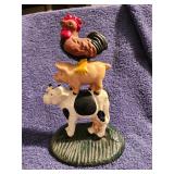Cast Iron Door Stop Cow,Pig, & Rooster