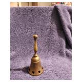 Brass Bell With Hearts Shaped In Bell