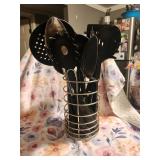 Plastic Cooking Utensils With Metal Holder