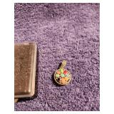 925 Sterling Silver Colored Stone Pendant