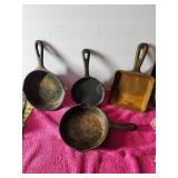 4 Small Skillets Needs Cleaned