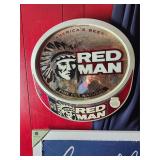 Fine Cut Natural Red Man Advertising Sign Mirror