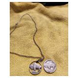 Buffalo Nickle & Buffalo Nickle Necklace