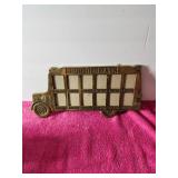 Brass Progression School Bus Picture Frame