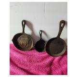 3 Small Skillets Needs Cleaned