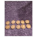 $ 1.00 Face Value 5 Mercury & 5 Roosevelt Silver