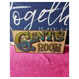 Man Cave Wooden Bathroom Sign