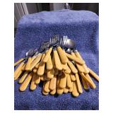 49 Pieces Decorative Handled Silverware