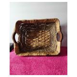 Dark Straw Woven Basket