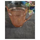 Pink Depression Glass Water Pitcher