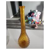 Amber Flower Vase About 15 Inches Tall