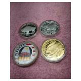 4(  COPY ) Coins Of Silver & Gold Rounds