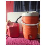 Like New 2 Gal. Gas can & Nice Water Cooler