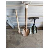 2 shovels and 1 hoe