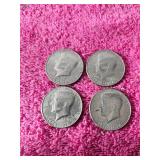 4 Bicentennial Kennedy Half Dollars