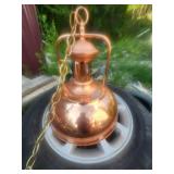 Copper In Color Hanging Light Fixture Very Nice