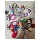 Mostly All Novelty Key Chains Over 25 Pieces