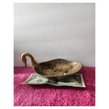 Brass Duck Jewelry Dish Or