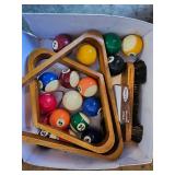 Complete Set Chalk,Brushes,Racks And 16 Balls