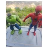 2 Action figures Hulk & Spiderman