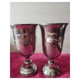 Two Horse Championship Aluminum Trophy Cups