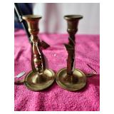 2 Brass Candle Holders