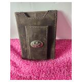 UK Leather Money Clip & Compartment