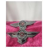 2 Harley Davidson Metal Emblems