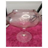 Vintage Tiffin Pink Pedestal Candy Dish Or Bowl