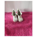1982 Pair Of  Porcelain Baby Shoes