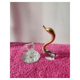 2 Glass Trinkets Angel Bear & Duck