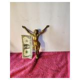 Solid Brass Jesus On The Cross Very Heavy