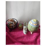 Paper Weight Egg Decor & Ceramic Shoe