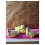 3 Vintage Ceramic Ducks