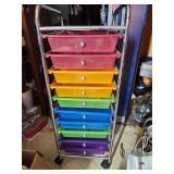 10 Drawer Multi Color Shelf Caddy
