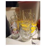 4 Mismatched Beer Mugs And