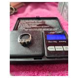 Black Onyx Stone Set In Sterling Silver Size 6