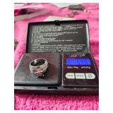 Sterling Silver Diamond Wedding Band Set Size 8