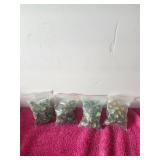 4 bags vintage marbles